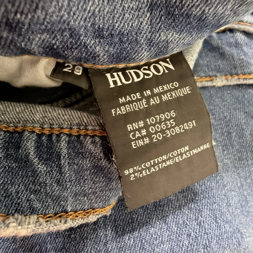 Hudson Zoeey Women Denim Jeans Sz 29 High Rise Straight Stretch